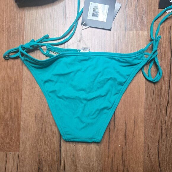 Echo New York Halter Bandeau Bikini Set Turquoise Blue Womens Size S - Picture 4 of 8